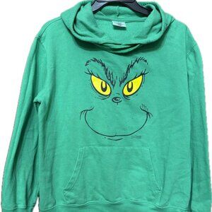 The Grinch Hoodie Sweatshirt Green Dr. Seuss Size M (7-9)